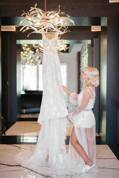 Bride Robe - Pearl Silk