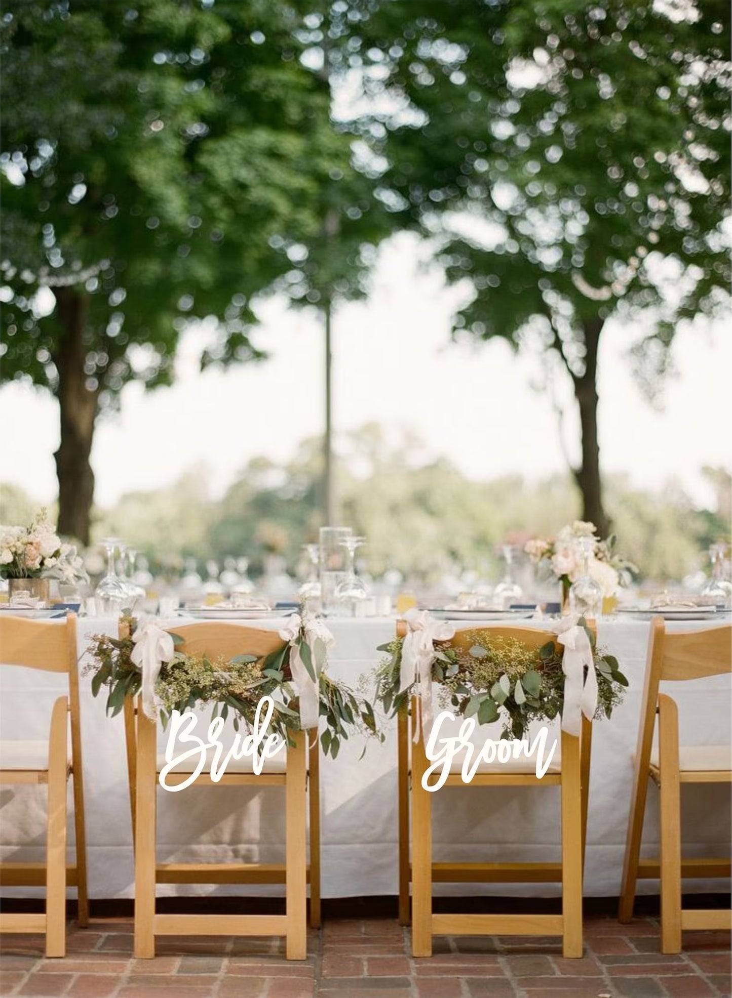 Chair Signs - Bride & Groom